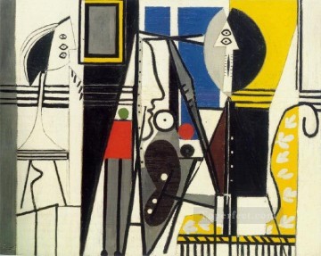 Pablo Picasso Painting - El artista y su modelo cubista de 1928 Pablo Picasso